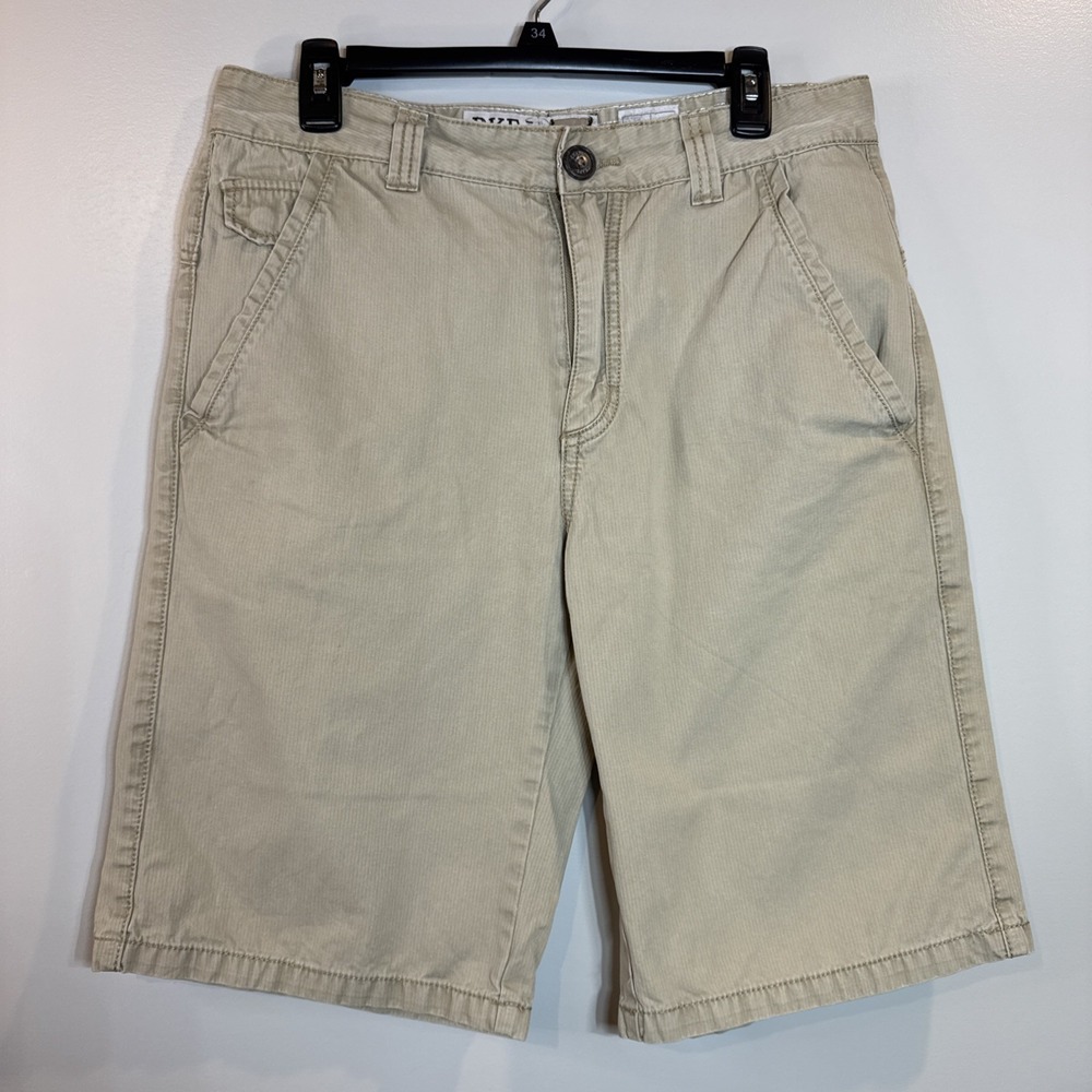 BKE Khaki Shorts‎ Men's 32x23 Slim Flat Front Style 6697